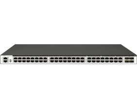 48 個(gè) 1GE Base-T 端口，4 個(gè) 10GE SFP+端口，三層以太網(wǎng)交換機(jī)